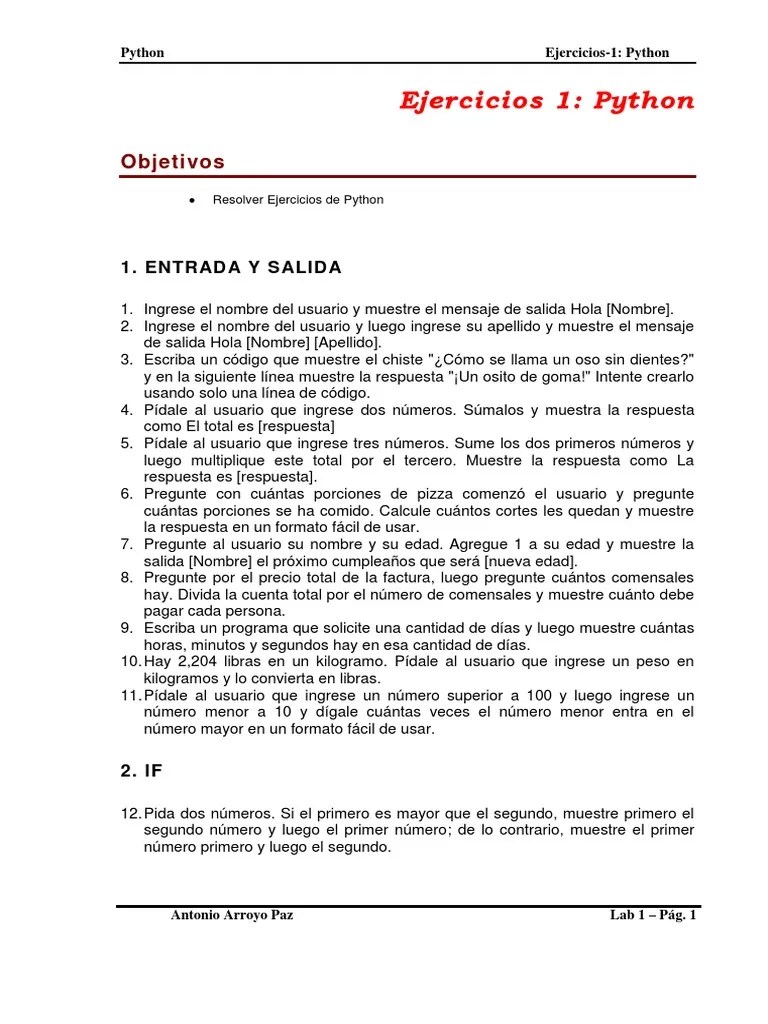 Ejercicios-Python-1 - DataWareHouse | PDF | Pi | Python (lenguaje De Programación)