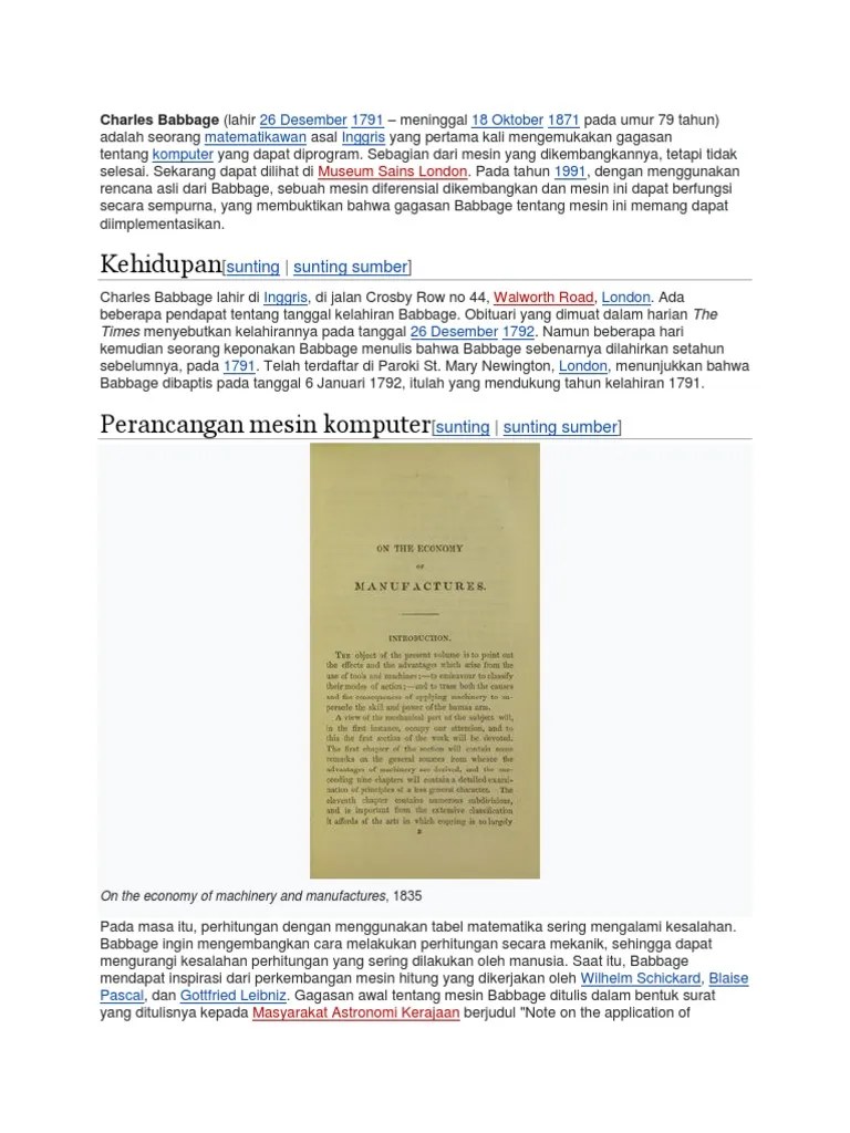 Charles Babbage | PDF