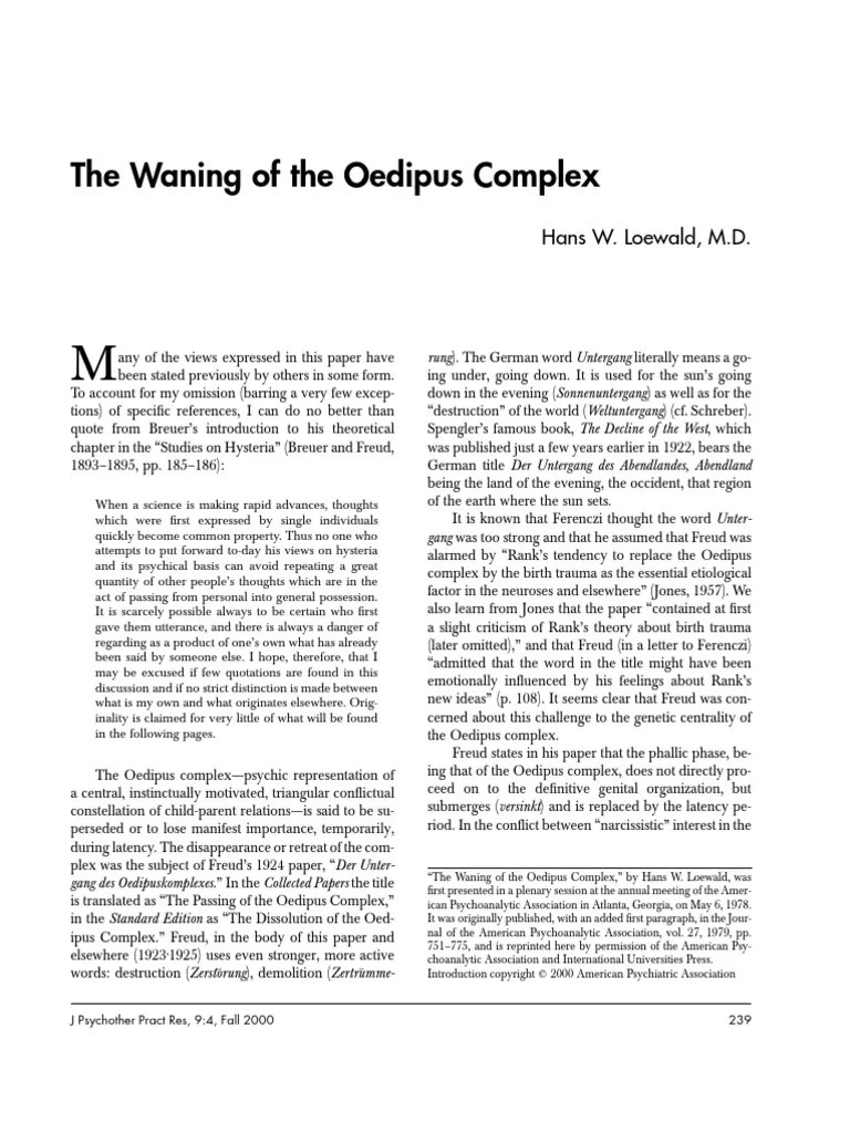 The Oedipus Complex | Oedipus Complex | Id