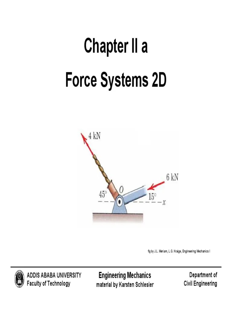 Chapter II A Force Systems 2D: Engineering Mechanics | PDF | Force ...