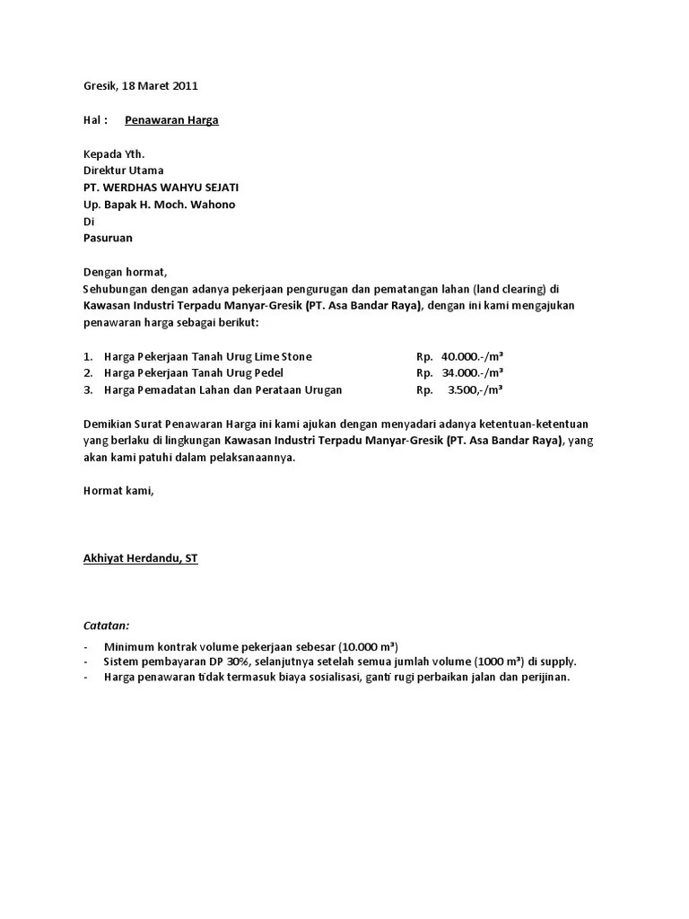 Contoh surat pernyataan ceraijuga dibutuhkan untuk mengetahui cara membuat surat pernyataan cerai yang baik dan benar. Contoh Surat Penawaran Harga Membeli Tanah : 8 Contoh ...