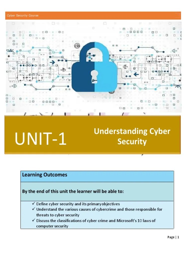 UNIT-1: Understanding Cyber Security | PDF | Phishing | Computer Security