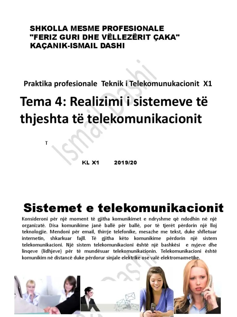 Realizimi I Sistemeve Të Thjeshta Të Telekomunikacionit | PDF