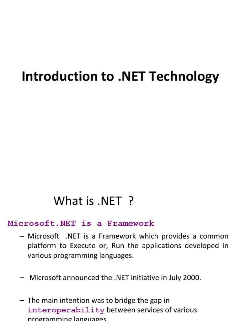 Unit-1 Intro To .Net Framework | Download Free PDF | C Sharp ...