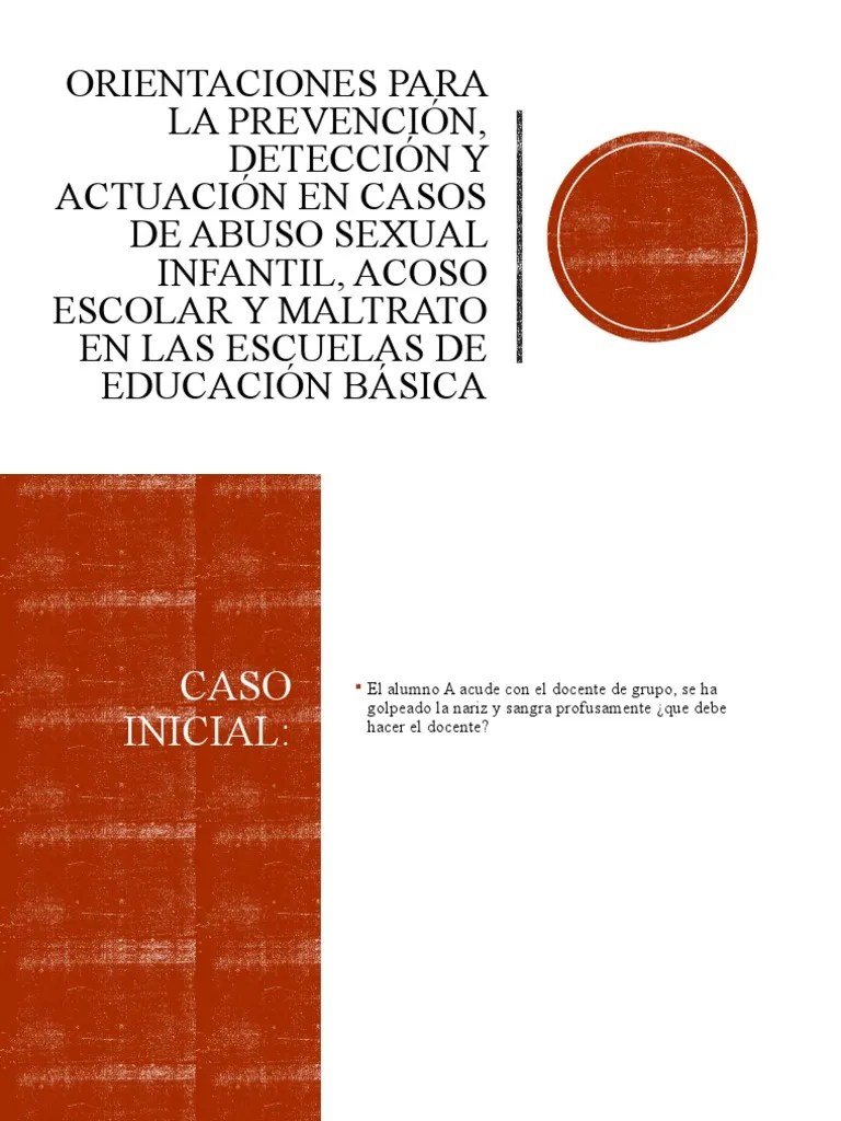 Orientaciones Para La Prevención, Detección Y Actuación Curso | PDF | Abuso Infantil | Abuso Sexual