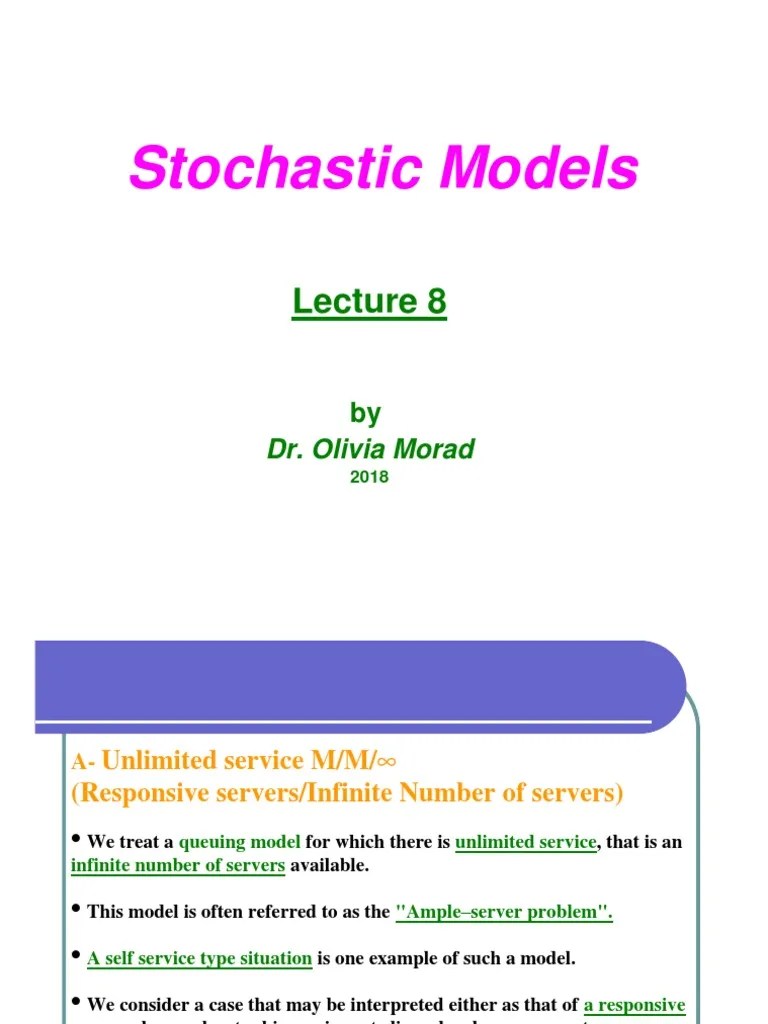 Stochastic Models: Dr. Olivia Morad | PDF | Probability Theory ...