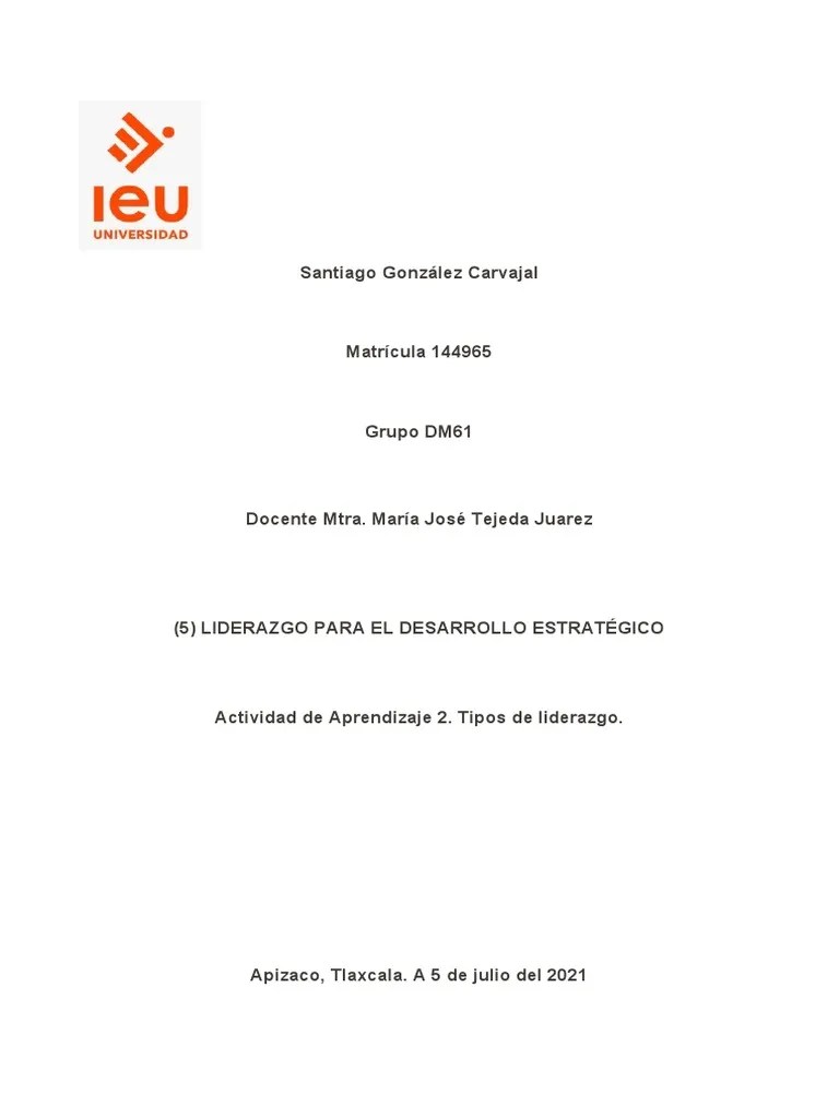 Actividad De Aprendizaje 2. Tipos De Liderazgo. | PDF | Mahatma Gandhi | Sudáfrica