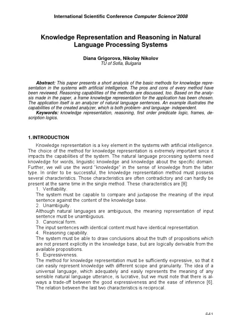 AI Notes | PDF | Knowledge Representation And Reasoning | First Order Logic
