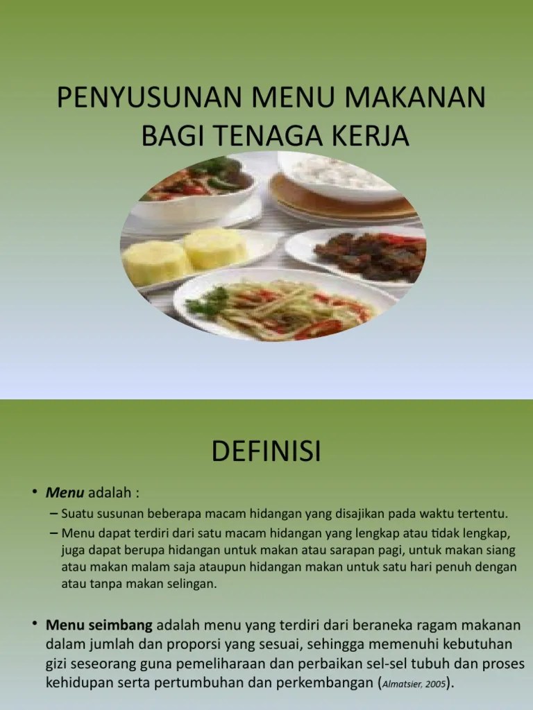Penyusunan Menu Makanan | PDF