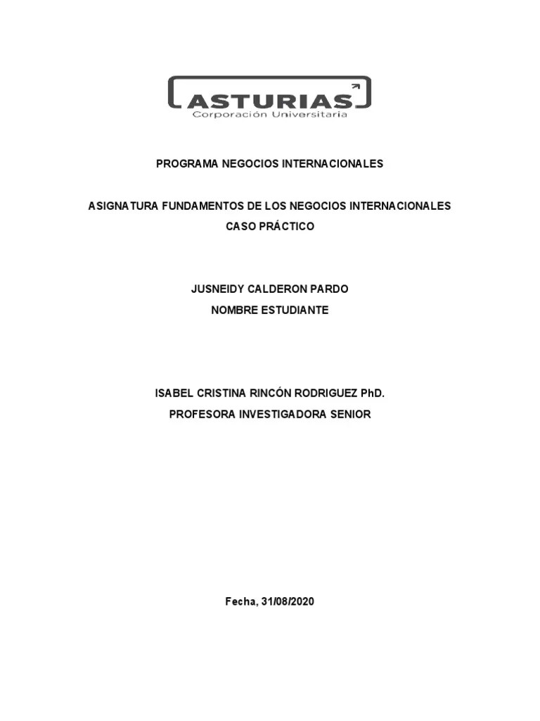 Caso Practico U3 FUNDAMENTOS | PDF | Negociación | Science