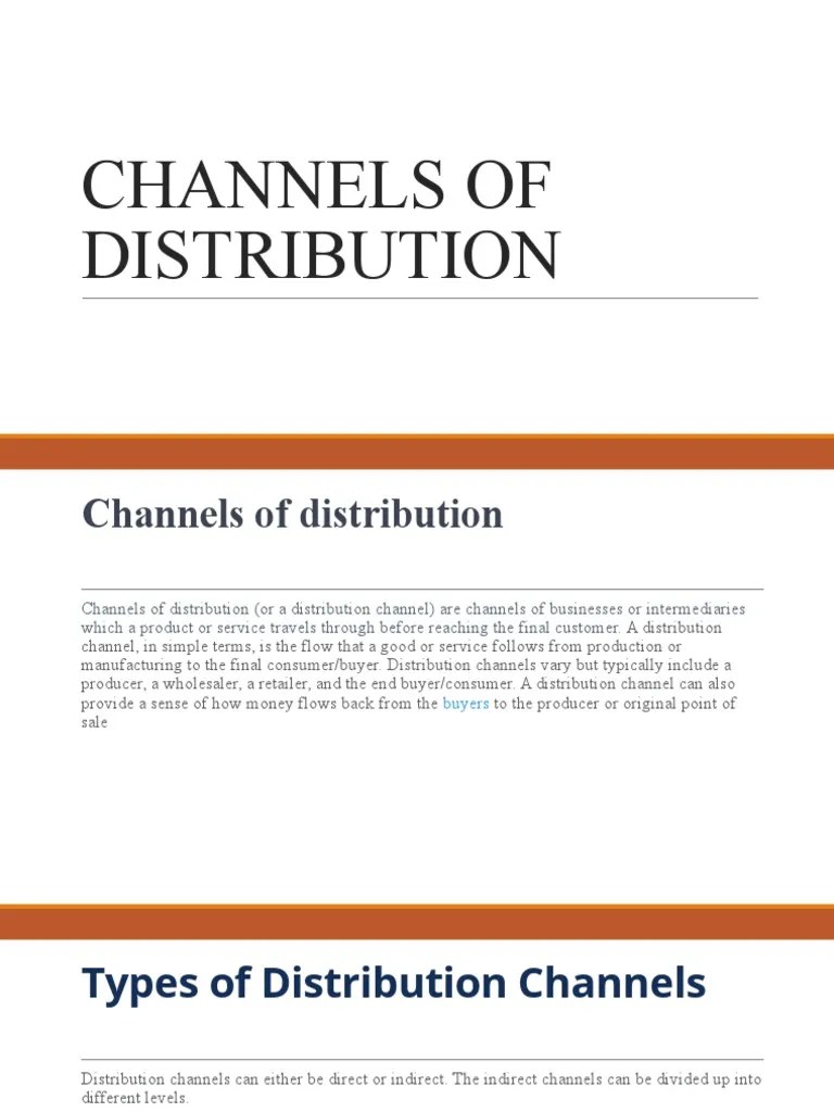 Channels Of Distribution SM T6 | PDF