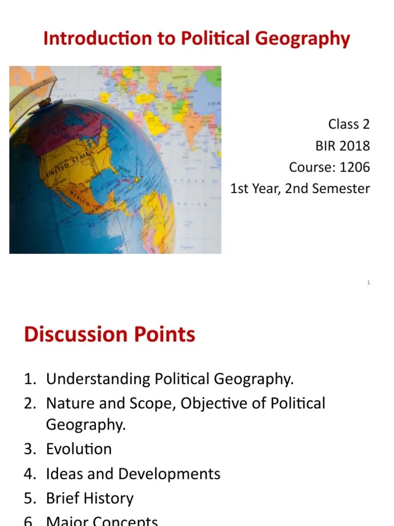 Introduction To Political Geography | PDF | Geopolitics | Geography