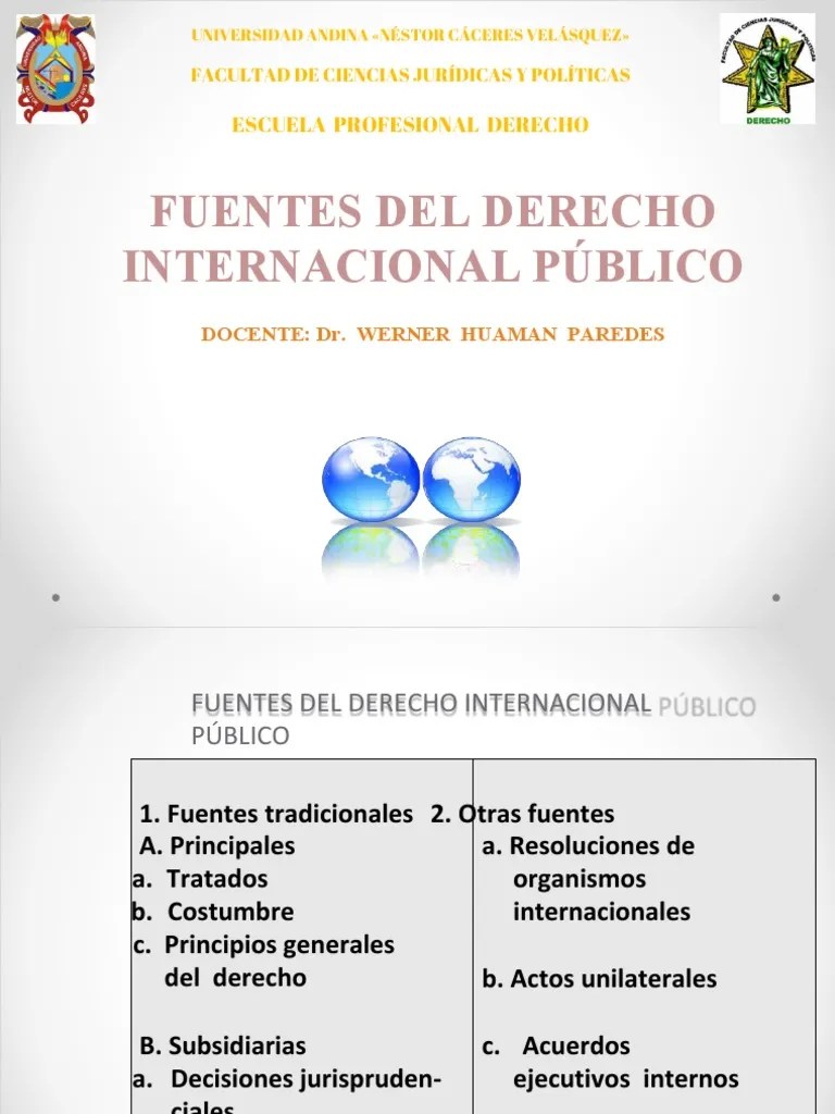 1 Fuentes Del Derecho Internacional Publico | PDF | Fuentes Del Derecho ...