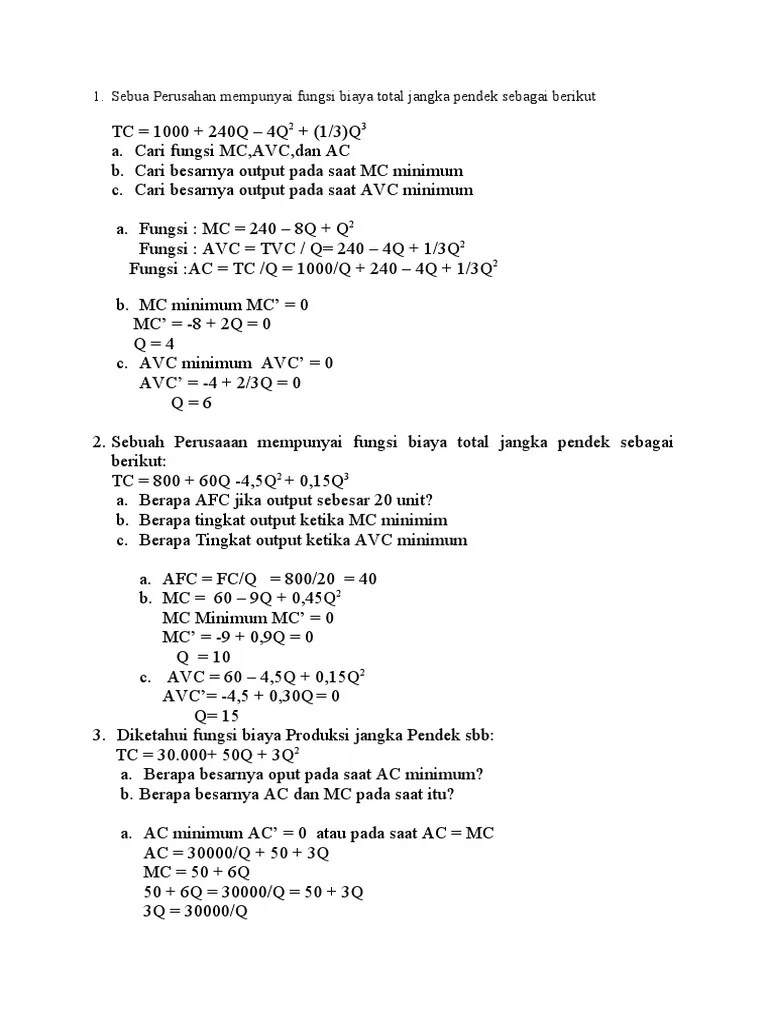 Soal Latian Biaya Produksi | PDF