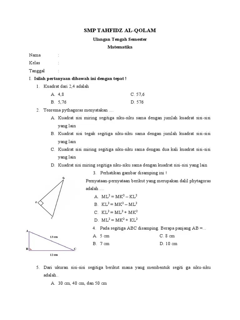 Pts Mtk Kls 8 Pdf Metode Bahan Ajar Seni