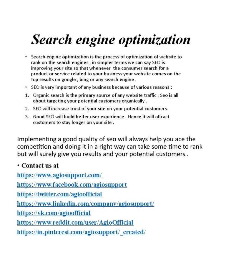 Search Engine Optimization | PDF | Business
