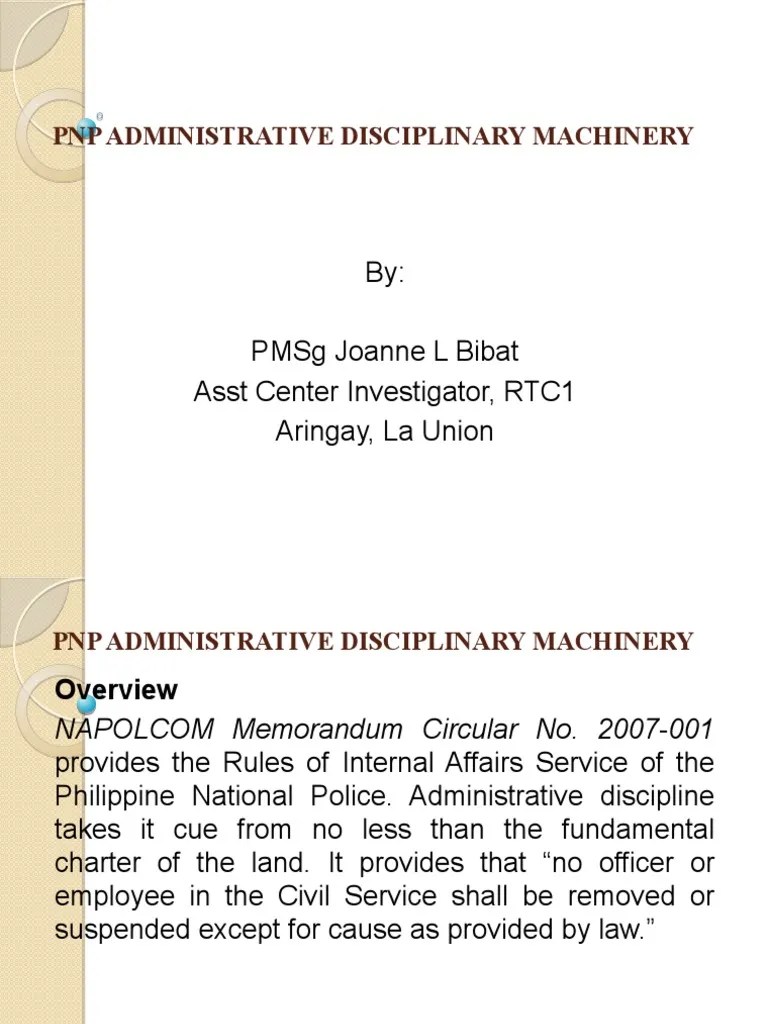 Final LESSON MANUSCRIPT PNP Administrative Machinery | PDF | Police ...