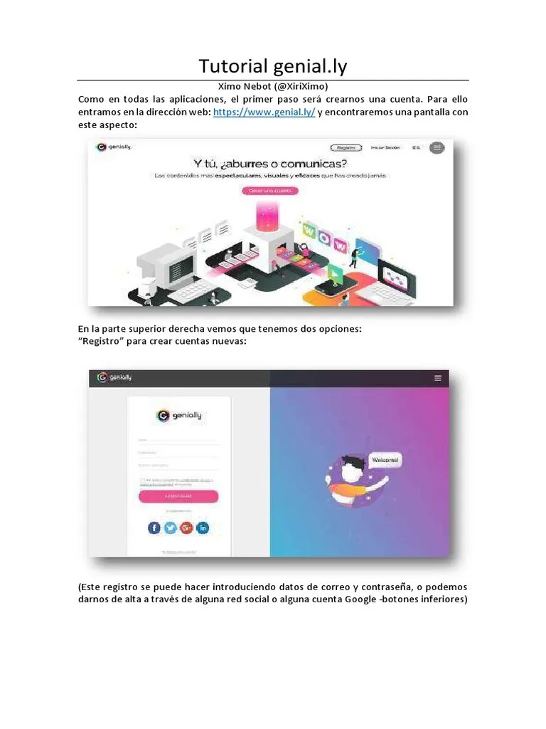 Tutorial Genially | Descargar Gratis PDF | Software | Informática