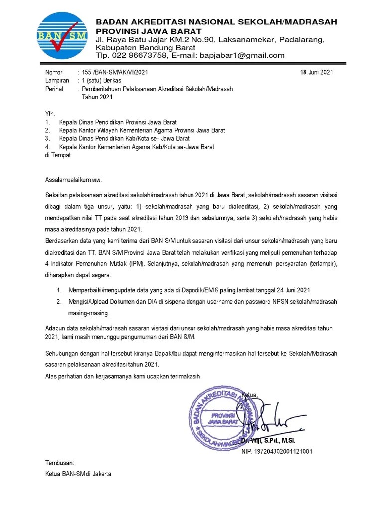 Kota bogor utara kota bogor | hayusakola. Surat Pemberitahuan Akreditasi Pdf