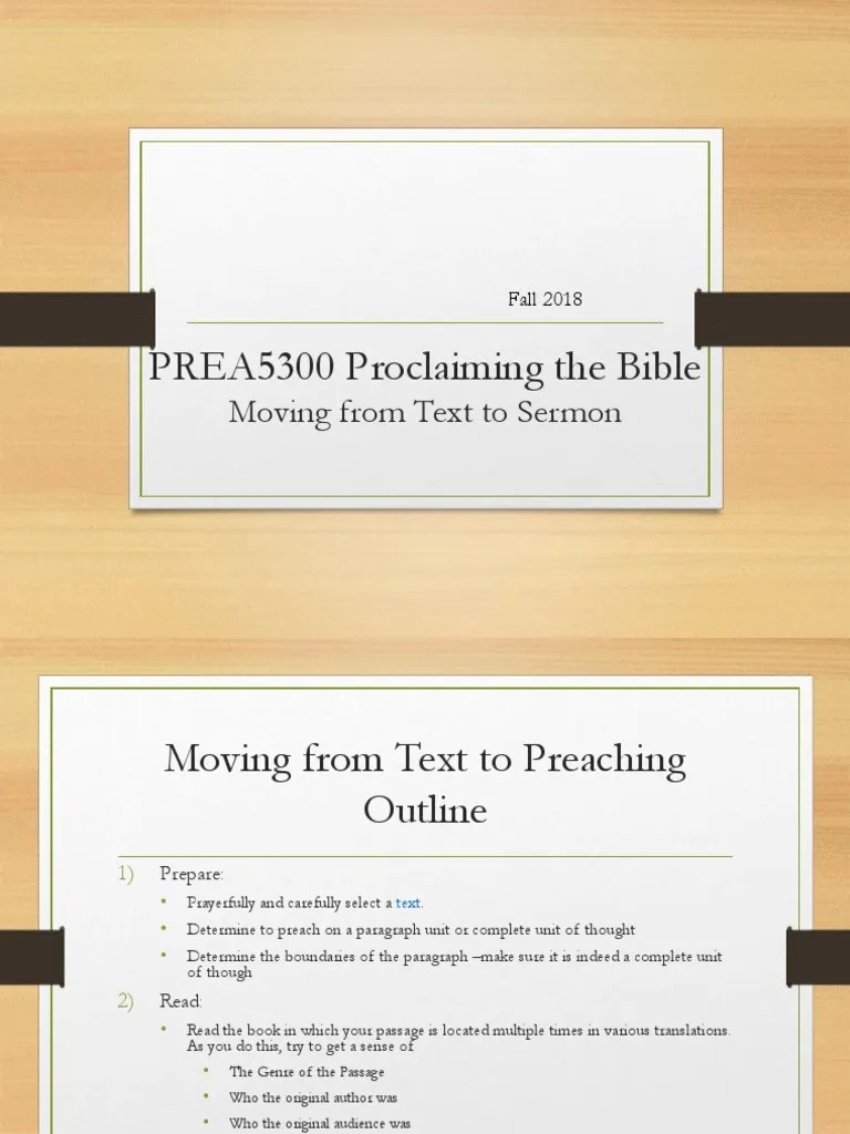 The Process Of Expository Preaching Sermon Study And Development 1 PDF | Download Free PDF ...