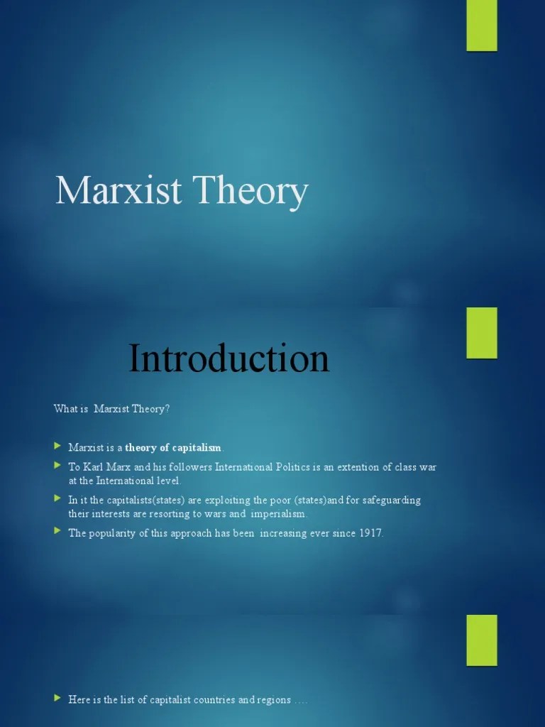 Marxist Theory | PDF | Marxism | Karl Marx