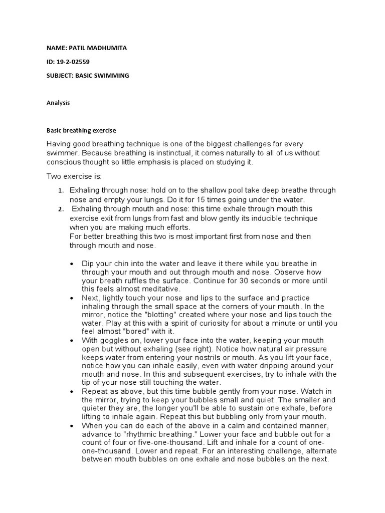 Analysis Breathing | PDF | Exhalation | Breathing