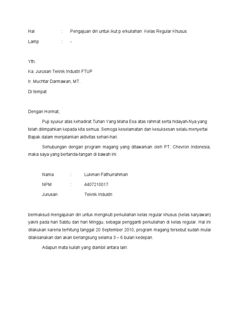 Surat Permohonan Dah Kuliah Pdf 