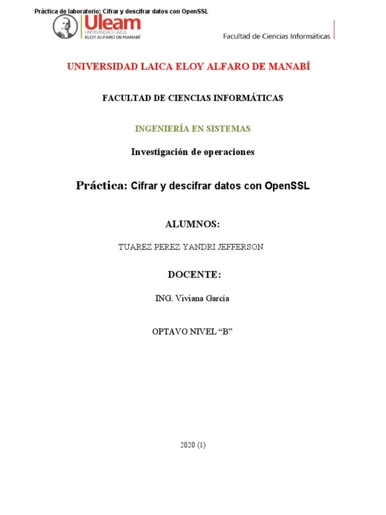 Lab - Encrypting And Decrypting Data Using OpenSSL | PDF | Transport ...