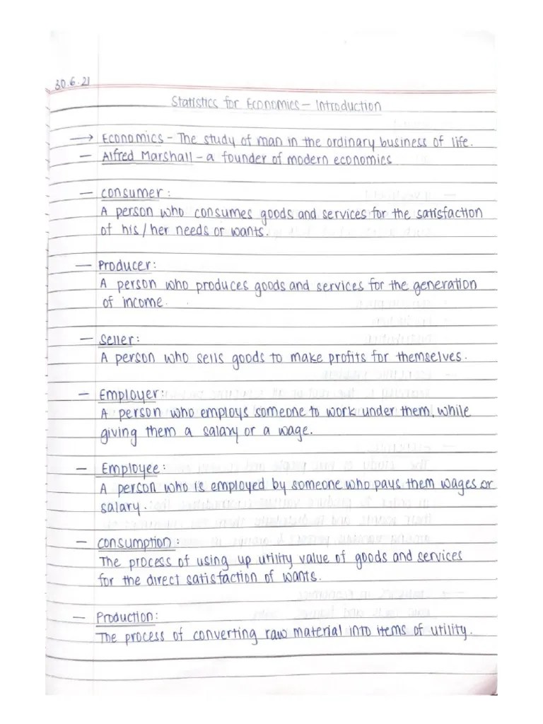 Eco Statistics Class 11 CHP 1 And 2 Notes | PDF