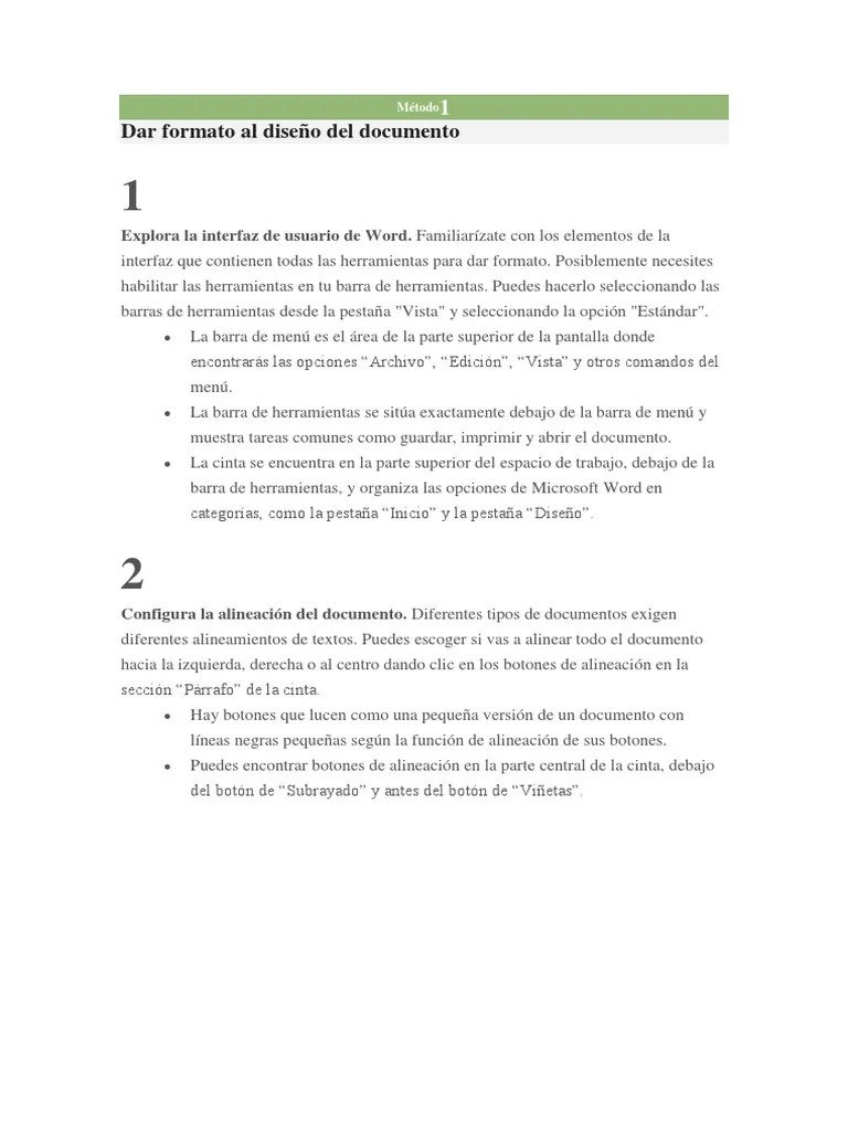 Dar Formato A Un Texto | Descargar Gratis PDF | Microsoft Word ...