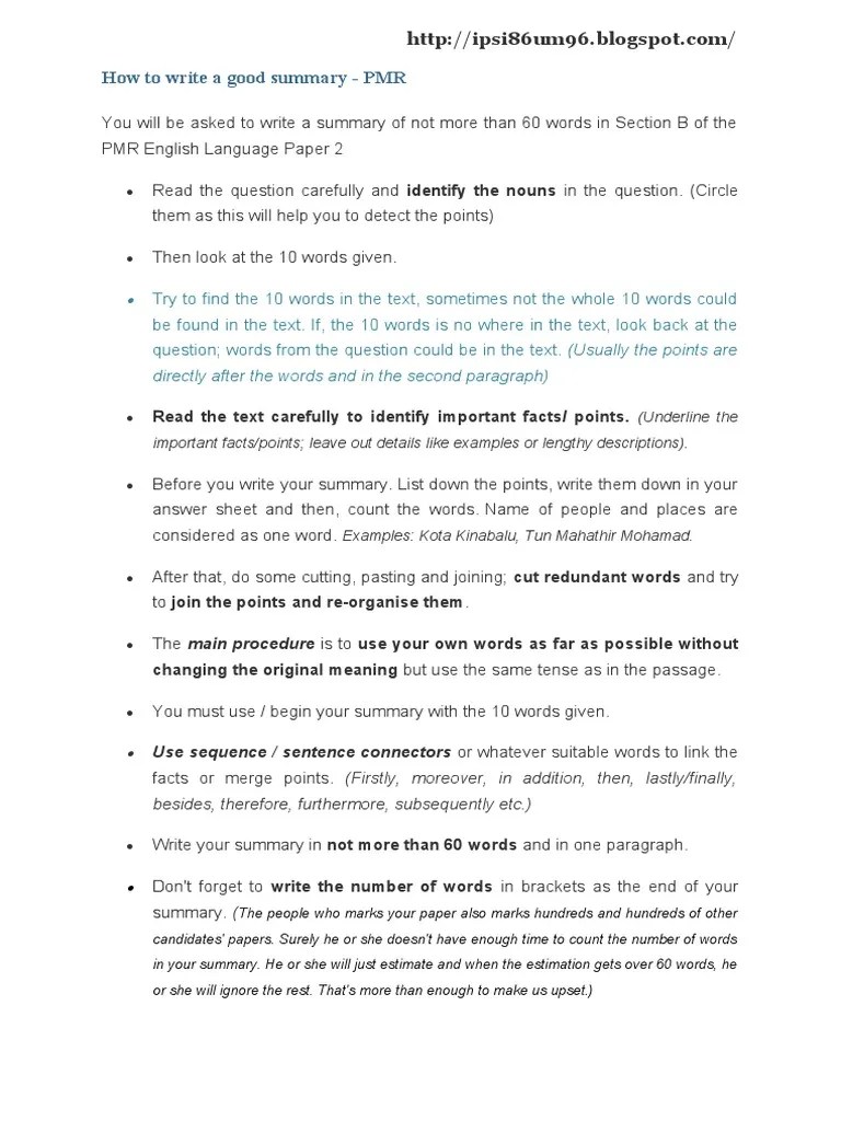 How To Write A Good Summary | PDF | Malaysia | Zoo