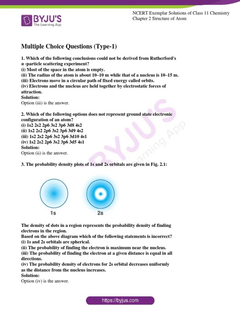 Multiple Choice Questions (Type-1) : NCERT Exemplar Solutions Of Class ...