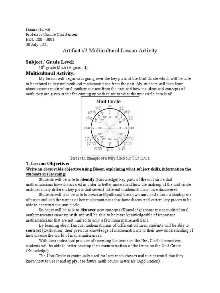 With math there are formulas and rules to learn and some basic. Hanna Horvat Artifact Multicultural Lesson Activity Mathematics Sine