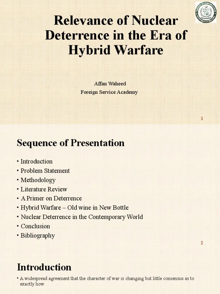Nuclear Deterrence And Hybrid Warfare | PDF | Deterrence Theory | Crime & Violence