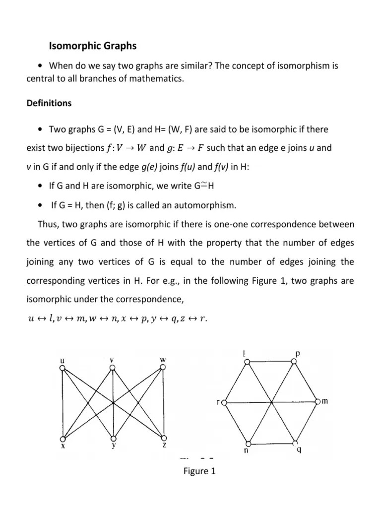 Isomorphic Graphs Explained | PDF