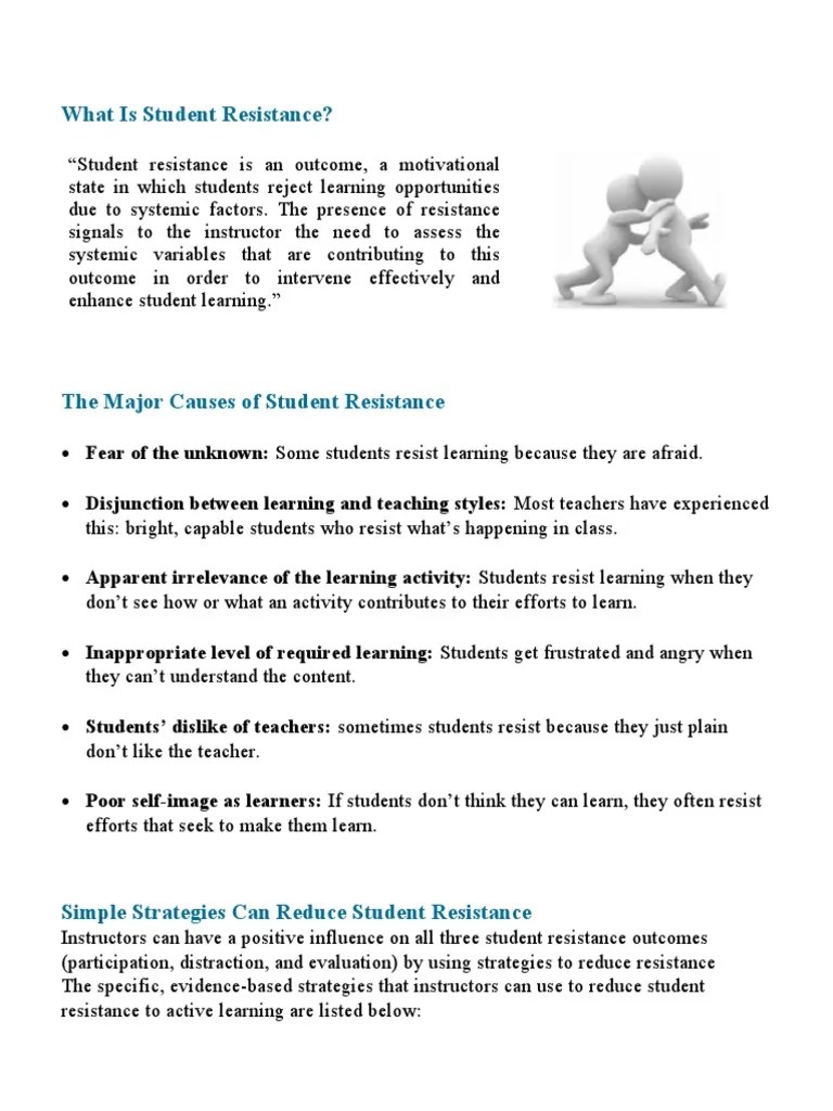 Why Students Resist Learner-Centered Teaching? | PDF | Learning | Teachers