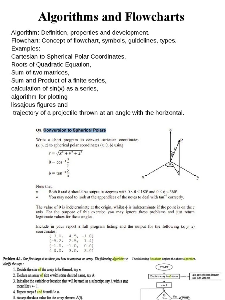 Algorithms And Flowcharts | PDF