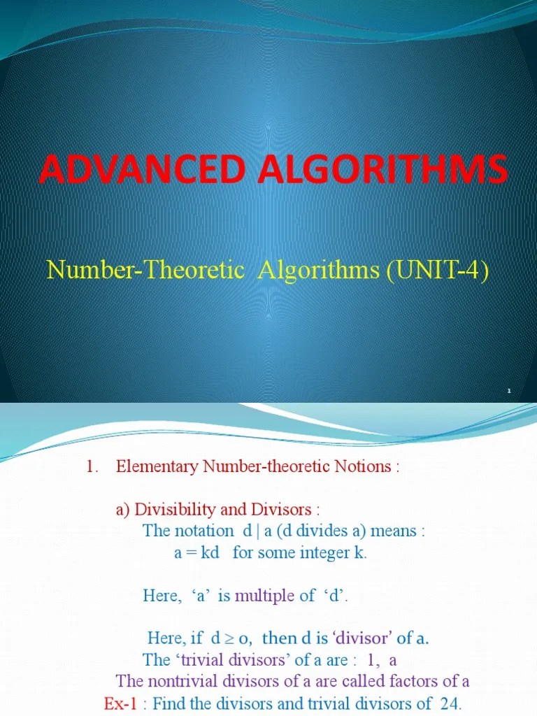 Advanced Algorithms Unit 4 PP | Download Free PDF | Prime Number ...
