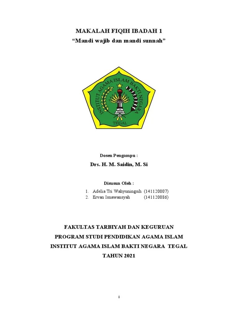 Makalah Fiqh Ibadah (Mandi Wajib & Sunah) | PDF