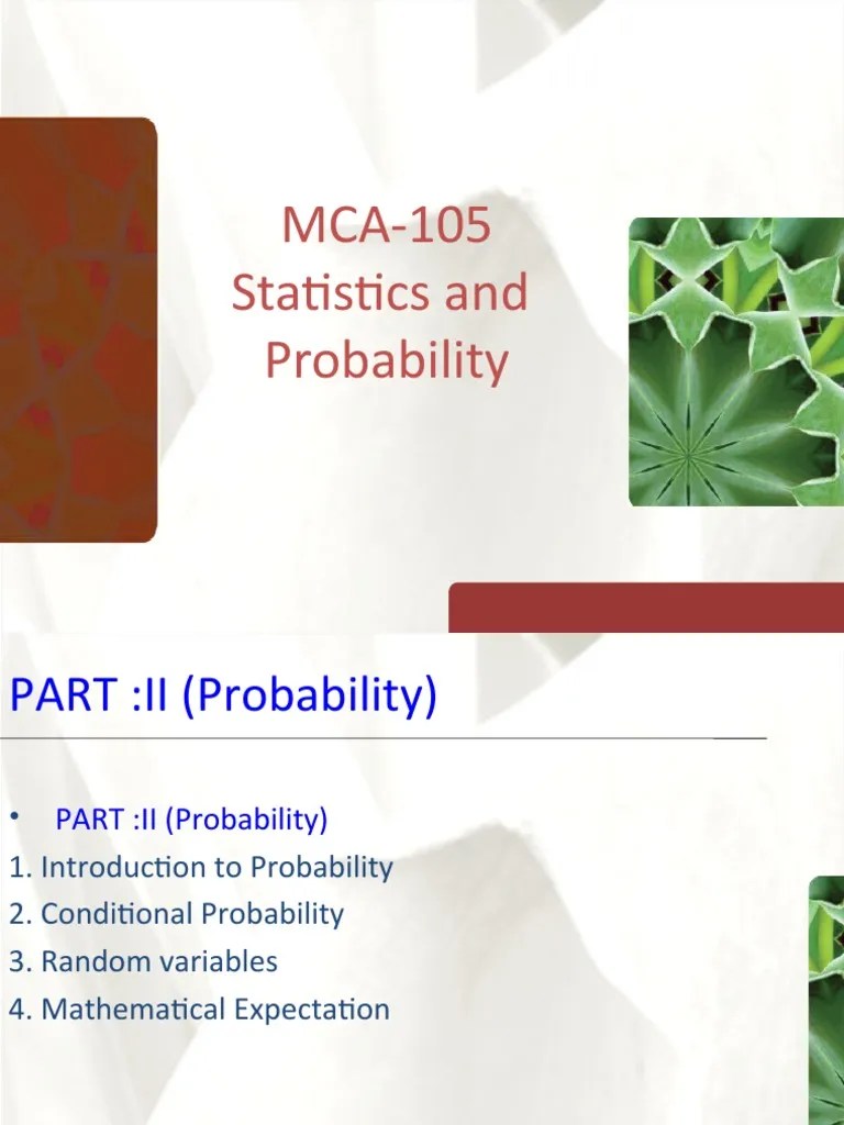 1 - Probabilty Introduction | Download Free PDF | Probability Theory | Probability