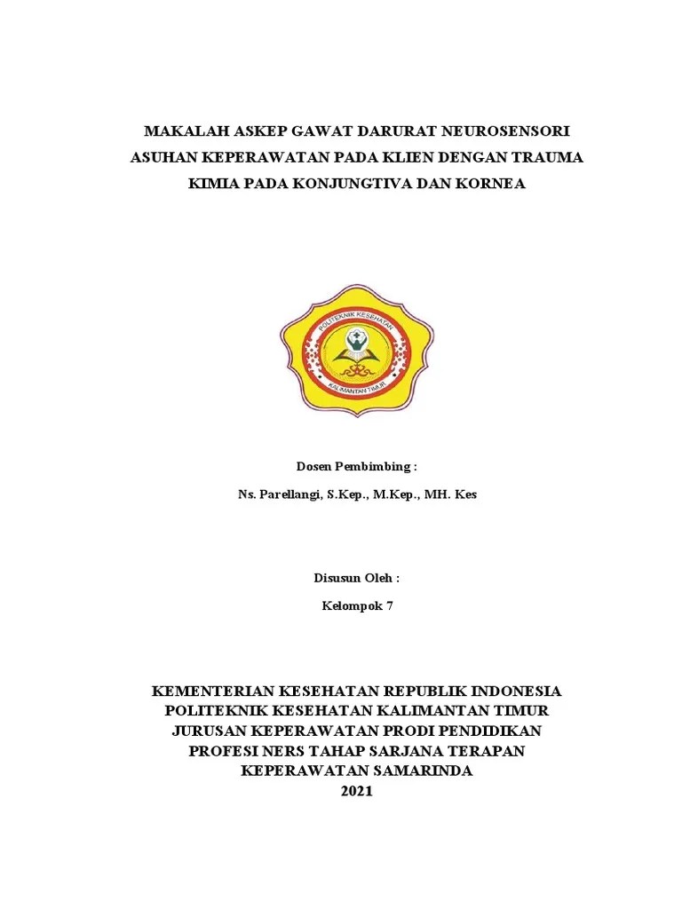 Askep Trauma Kimia Konjungtiva Dan Kornea | PDF