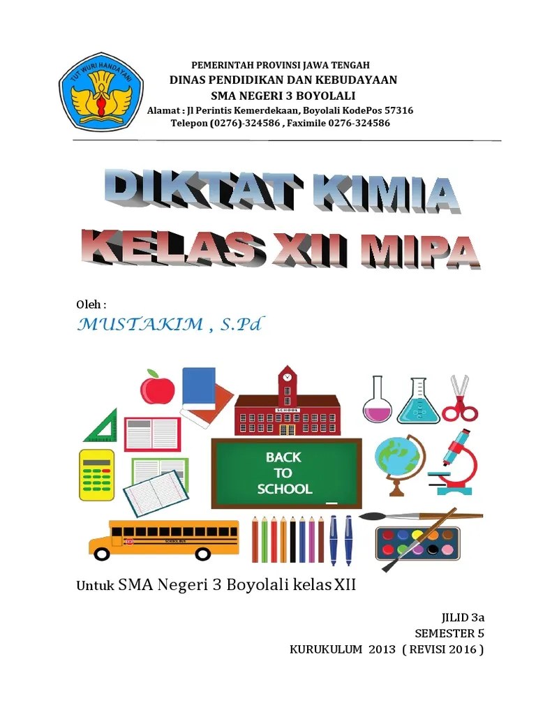 Buku Diktat 3a - XII - Mipa - Semester 5 | PDF