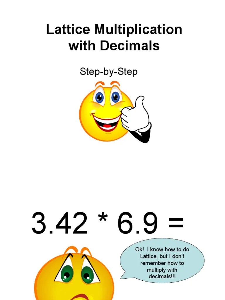 Lattice Multiplication With Decimals: Step-by-Step | PDF | Multiplication | Arithmetic