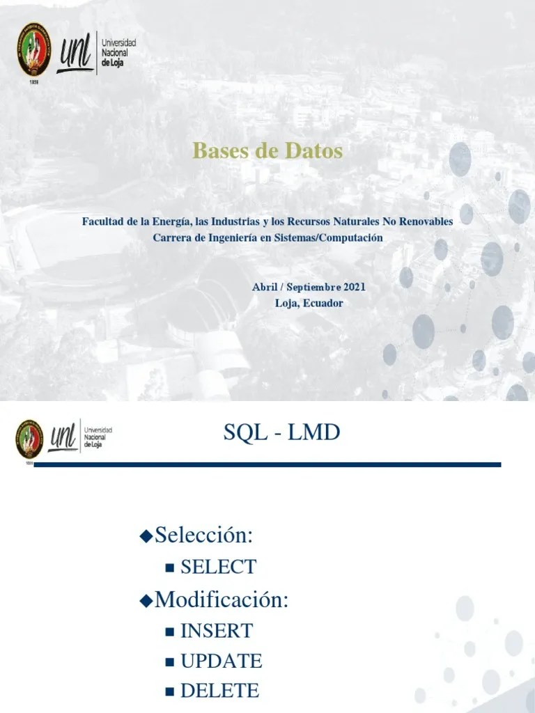 Tema SQL - Clase - LMD | PDF | SQL | Datos