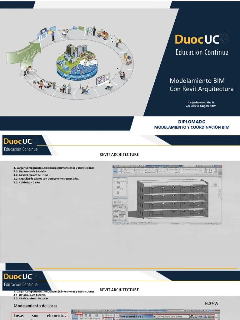 Clase 04 Modelación Bim Con Revit Duoc-Uc | PDF | Autodesk Revit | Modelado De Información De ...
