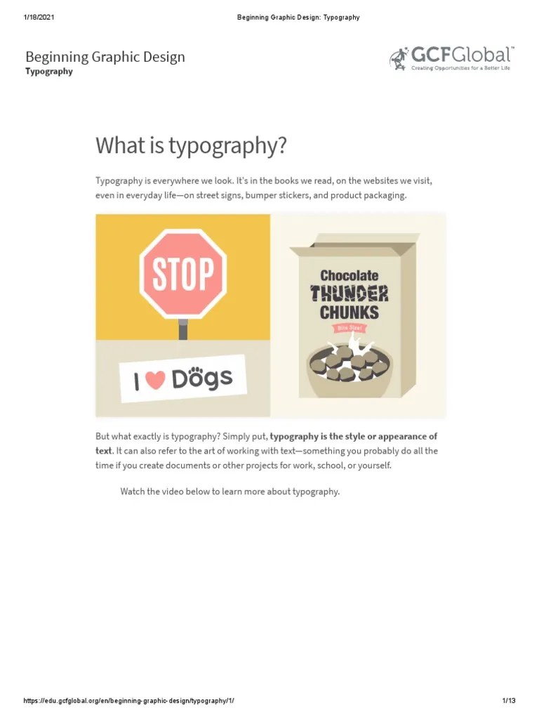 Beginning Graphic Design - Typography | PDF | Typefaces | Typography