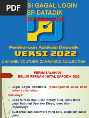 Pada artikel ini kita akan belajar cara mengatasi peringatan update aplikasi sinkronisasi anda dengan versi yang baru pada aplikasi dapodik . Solusi Gagal Login Spdatadik Dan Sso Dapodik 2022 Pdf