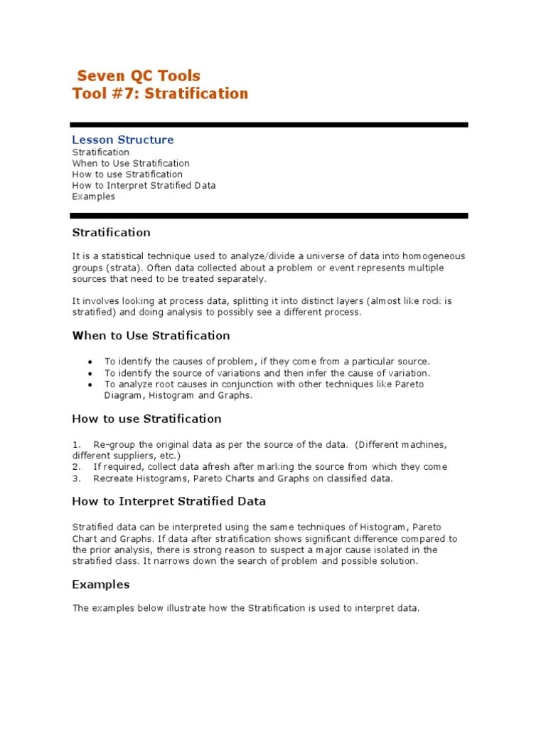 37-7QC Tools-Stratification | PDF