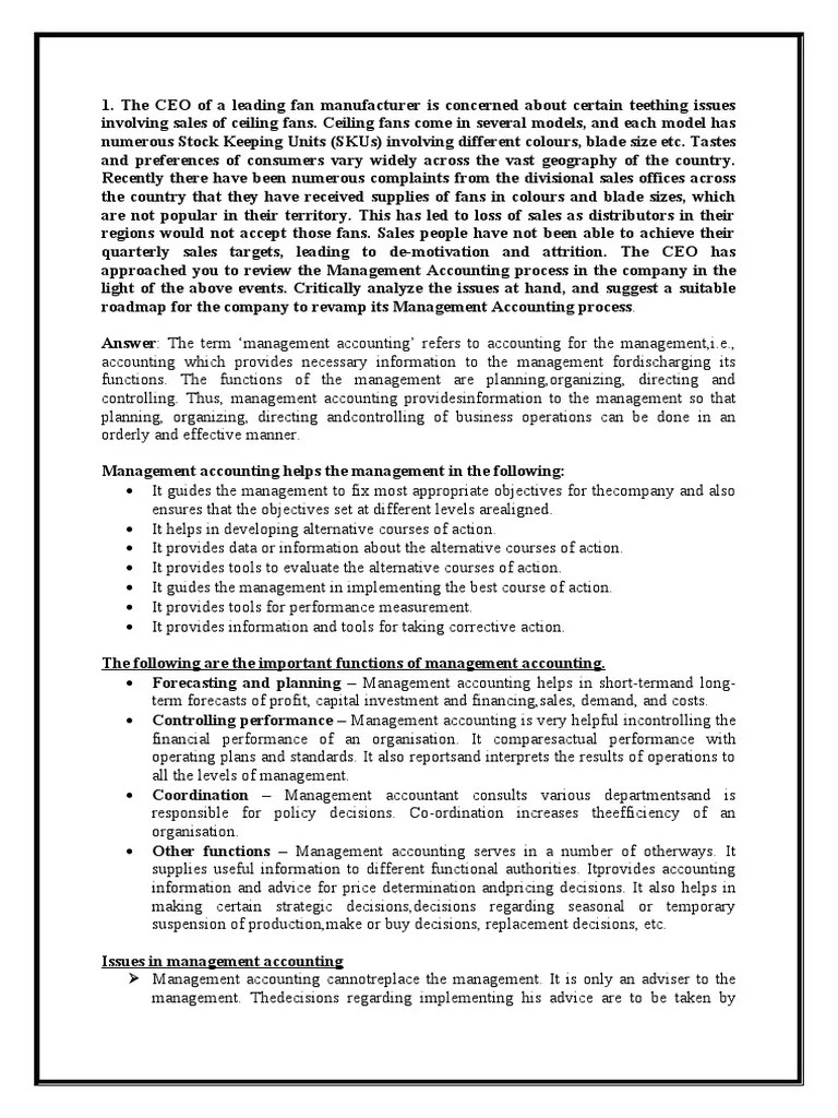 Cost And Management Accounting | PDF | Management Accounting | Accounting