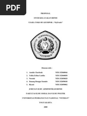 Perguruan tinggi juga dituntut untuk dapat. Contoh Proposal Usaha Buah Buahan Pdf
